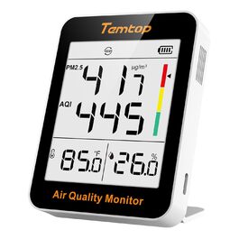 Вимірювач якості повітря Temtop S1+: PM2.5, AQI, температура та вологість. До 100 днів роботи, підключення до APP, для дому та офісу