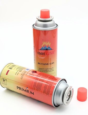 Набір газового пальника Gaskocher для кемпінгу з 8 балончиками бутану 227г, 1-ти вогонь, 2.2 кВт, Piezo запалювання, кейс