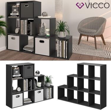 Сходова полиця Vicco, 142,2 x 107,8 см (антрацит)