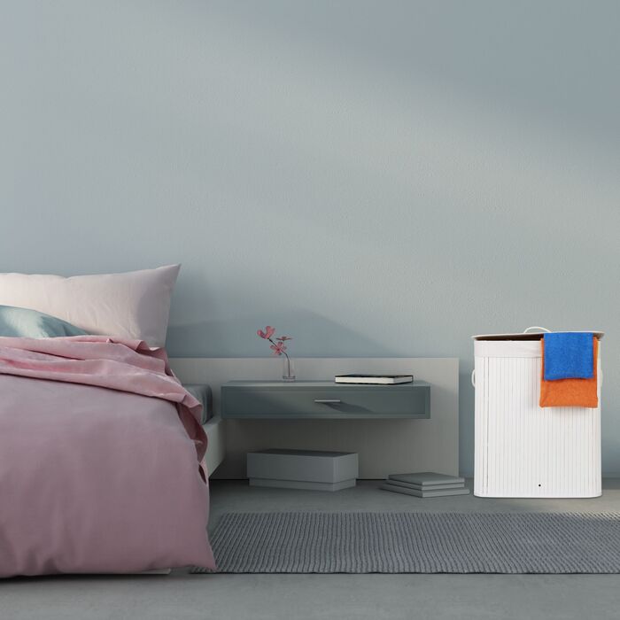 Кошик для білизни Relaxdays з бамбука з 2 відділеннями