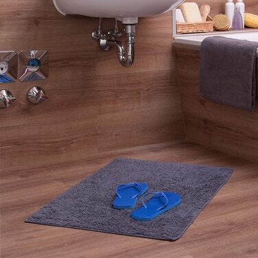 Килимок для ванни Relaxdays, що миється, для теплої підлоги, сірий (50x80 см)