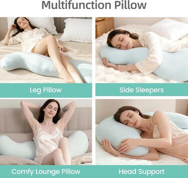 Ергономічна подушка для вагітних та сну на боці, комфортна подушка-боді для підтримки тіла