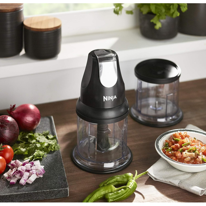 Електричний подрібнювач Ninja Express Chop Mini NJ1002EUBK – подрібнювач зелені та овочів, чорний