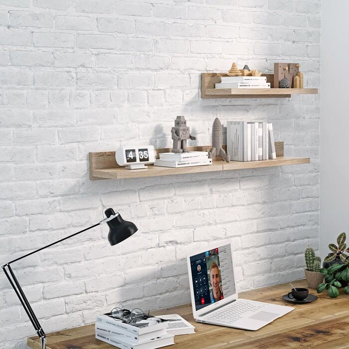 Набір полиць настінних Wandregal 39 см (3 шт.) Sonoma - для спальні, ванної, вітальні, кухні, офісу