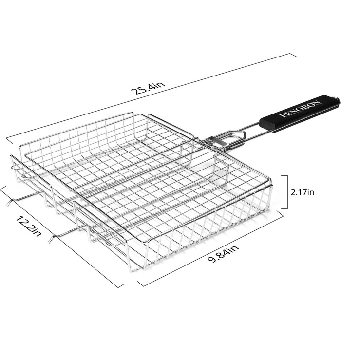 Решітка для гриля Penobon Tipo 2 32x25x5 см сталь