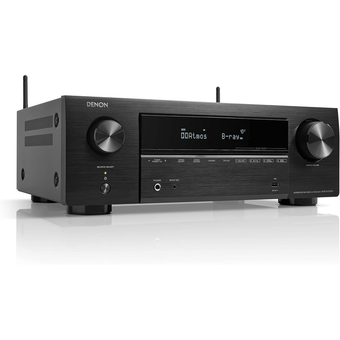 Канальний AV-ресивер Denon AVR-X1700H, Dolby Atmos, 8K HDMI, Bluetooth, Wi-Fi, Alexa, Чорний, 7.2-