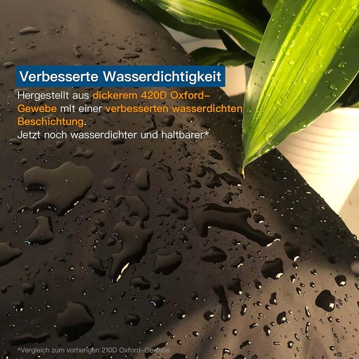Накладка для садово-патіо меблів Awnic, зимостійка, важка, 420D Oxford, водонепроникна, анти-UV, міцна, прямокутна (160x71 см)