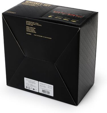 Набір склянок для віскі LIITON American Peaks Kristall 4 шт., 300 мл, для охолодження коктейлів, подарунок для чоловіків