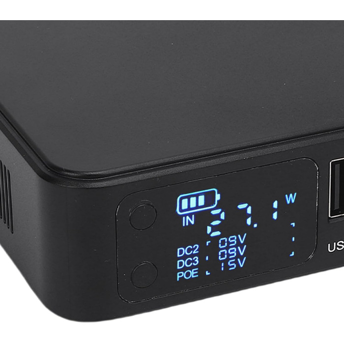 UPS джерело безперебійного живлення 18000 мАг з цифровим дисплеєм, DC USB POE виходи, для камер, роутерів, сканерів відбитків пальців (EU)