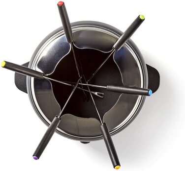 Набір для фондю на 6 осіб, 2.3 л, регулювання температури, 800 Вт, Cool touch ручка, антиковзне дно, захист від перегріву