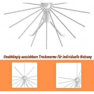 Клямка для одягу Relaxdays з 16 перекладинами