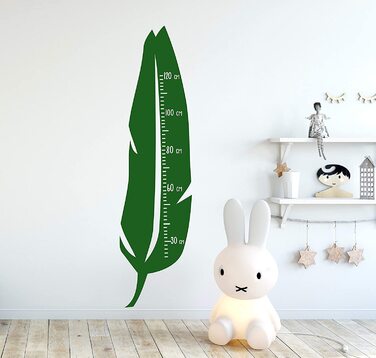 Планка для дитячої наклейки на стіну, наклейки на стіну, вимірювання зростання, наклейки на стіну, шкала (перо, зелений)