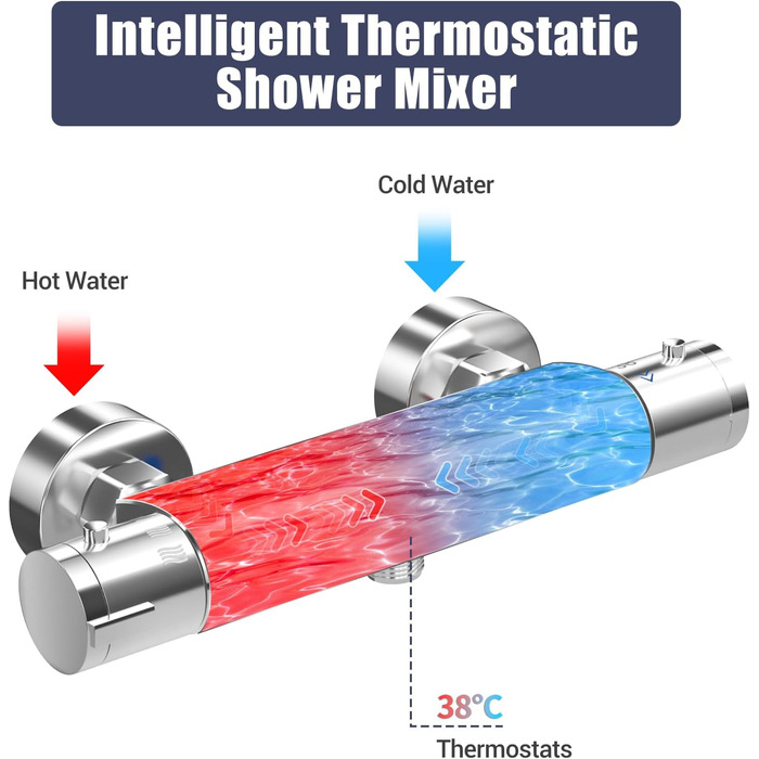 Сучасний змішувач для ванни та душу з двома виходами та керамічним клапаном - латунний, хромований, з одним важелем для ванної кімнати