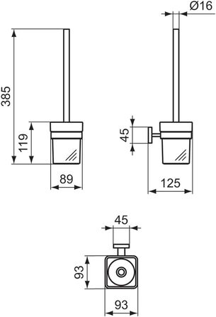 Набір щіток для унітазу Ideal Standard E2194AA IOM Cube