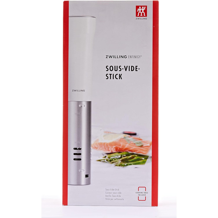 Паличка ZWILLING ENFINIGY Sous-vide, точне налаштування температури, інтуїтивно зрозумілий сенсорний дисплей, білий