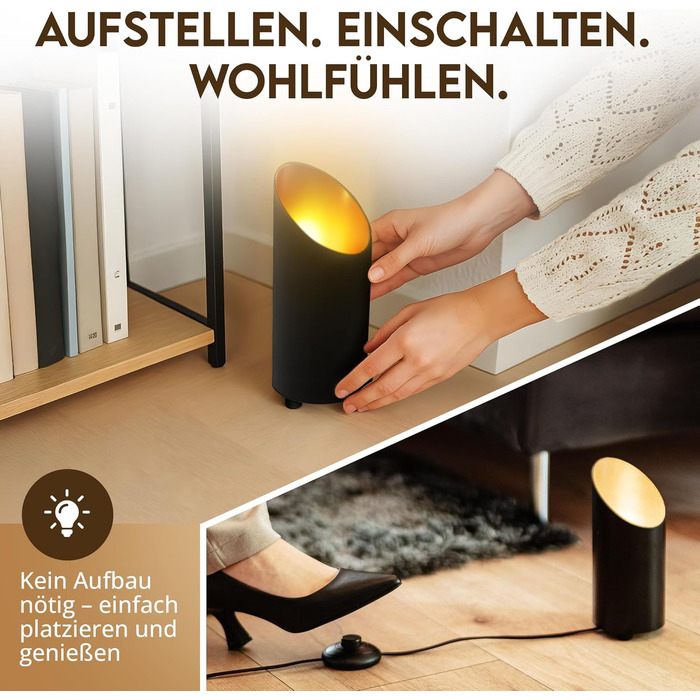 LED прожектор для підсвічування (2 шт) білий 6W, підлоговий світильник для непрямого освітлення в вітальню, настільна лампа GU10 230V, тепле світло 2700K (Чорний)