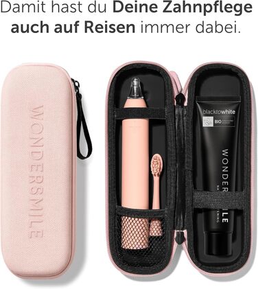 Електрична зубна щітка Wondersmile PRO - переможець тесту 2025 - 100 днів без ризику - TÜV-сертифікована. 4 режими, акумулятор 60 днів, смарт-насадка. 1 шт. (Atomic Rose Bundle)