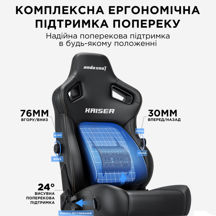 Крісло ігрове Anda Seat Kaiser 4 Maroon Size XL