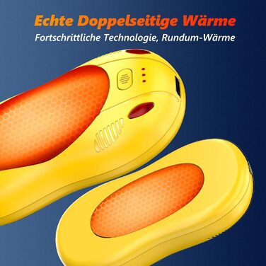 Електричні грілки для рук FANDLISS з магнітом, 10000mAh, 2 шт., з двостороннім нагрівом, USB, багаторазові, 3 рівні нагріву, для відпочинку на природі, гольфу, кемпінгу (3 жовті + чорні)