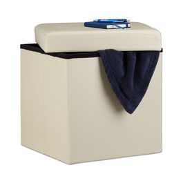 Relaxdays Складний табурет з штучної шкіри