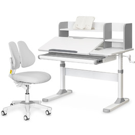 Комплект парта Evo-Kids TH-330 Grey + крісло Evo-kids Mio Lite G (арт.TH-330 W/G + Y-208 G)