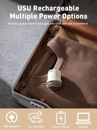 Електричний видальник ворсу для одягу та меблів COPPA з 6 лезами та індикатором заряду