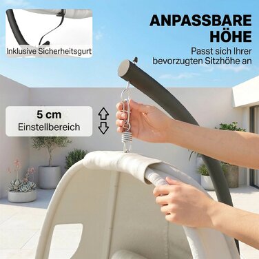 Підвісне крісло з каркасом, складане. Комфортний гамак з товстими подушками, регульованою висотою та ременем безпеки (до 120 кг)