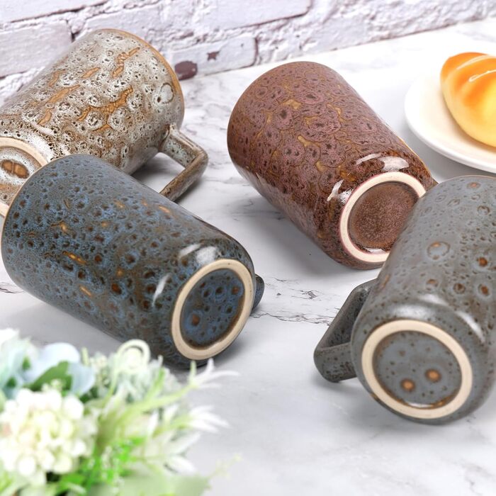 Набір кавових чашок EYMPEU 4 шт., 450 мл, дизайн 