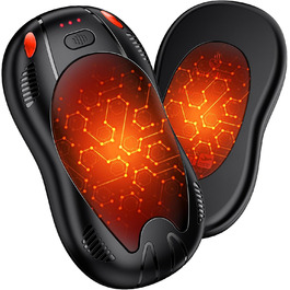 Електричний гріє для рук, 10000mAh, двосторонній нагрів, 2 шт. в наборі, USB, багаторазовий, 3 режими нагріву, для кемпінгу та активного відпочинку, подарунок на зиму