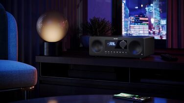 Компактна система SHARP XLB520D, 40 Вт, DAB/FM, Bluetooth, моноблок Hi-Fi, чорний