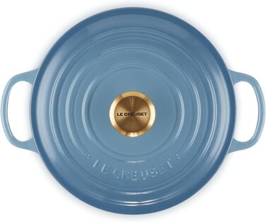 Le Creuset Signature Казанок з чавуну з кришкою, Ø 20 см, 2,4 л, Chambray, для всіх типів плит, включаючи індукцію