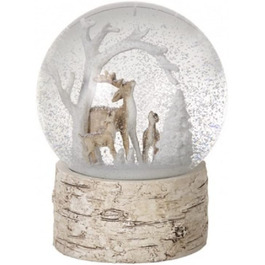 Різдвяна снігова куля із зображенням північного оленя-чудова зимова сцена на п'єдесталі під дерево