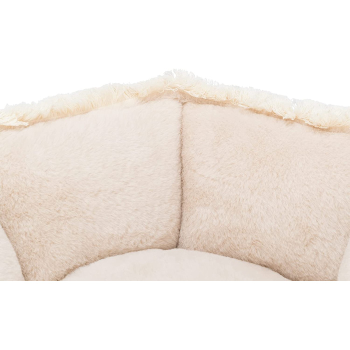 Нековзне ліжко TRIXIE для собак і кішок в стилі бохо ліжко в стилі бохо, кутова, 65 65 см, бежева - з вбудованою подушкою і чохлом , придатним для прання в пральній машині-38213