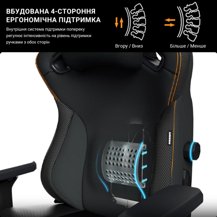 Крісло ігрове Anda Seat Kaiser 3 Black Size XL