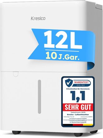 Електричний осушувач повітря 20L, для підвалу та приміщень до 150м³/50м², тиха робота 39dB, з шлангом для відведення конденсату, фільтр, таймер, 10 років гарантії