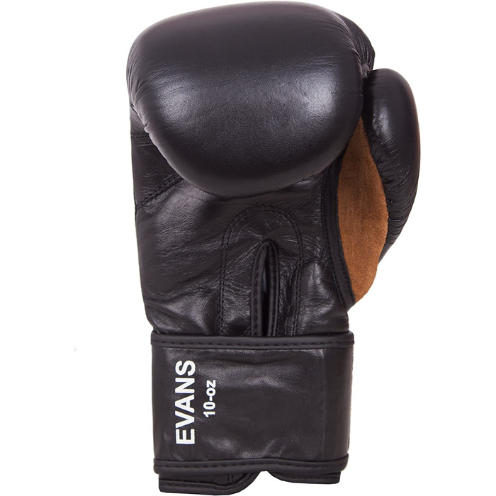 Боксерські рукавички Бенлі зі шкіри (1 пара) Еванс 14 унцій чорного кольору