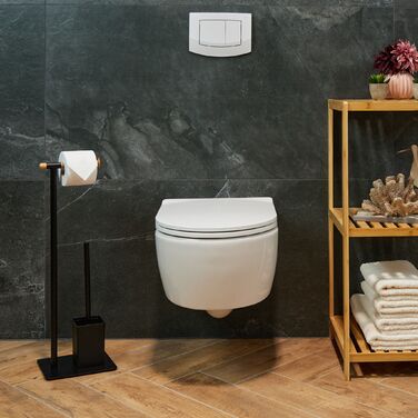 Набір для туалету Relaxdays з бамбука та нержавіючої сталі