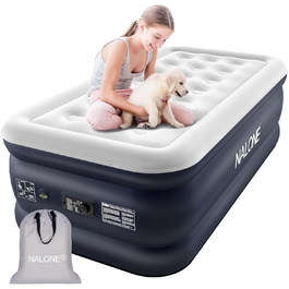 Надувний матрац NALONE для 2 осіб з самонадуваємою системою та вбудованим насосом, для кемпінгу та дому (Twin XL)