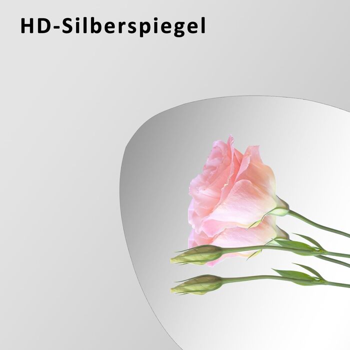 Асиметричне дзеркало для ванної кімнати Boromal з підсвічуванням 80x80 см LED, сенсорне керування, 3 кольори світла, регулювання яскравості