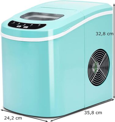 Машина для приготування льоду RELAX4LIFE: 12 кг/24 год, 2 розміри, 2.2 л бак, для дому та офісу (зелена)