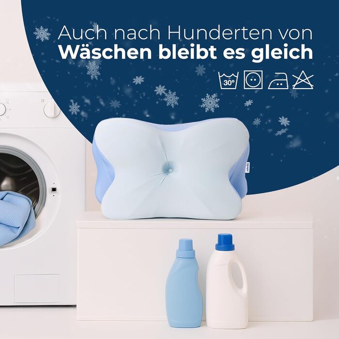 Ергономічна ортопедична подушка для шиї та голови Derila з ефектом пам'яті (Memory Foam) для всіх позицій сну, 54x36x12 см