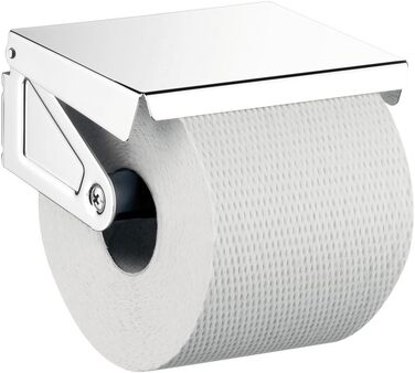 Тримач для паперу EMCO Polo з кришкою, характерний тримач для туалетного паперу для настінного монтажу, високоякісний тримач для туалетного паперу з металу, хромованого кольору