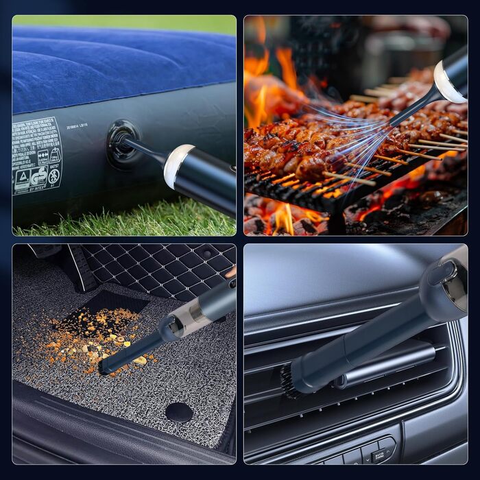 Ручний автомобільний пилосос Carehabi, потужність всмоктування 18000Па, 3 режими роботи, з мийним HEPA-фільтром для авто, дому та шерсті тварин