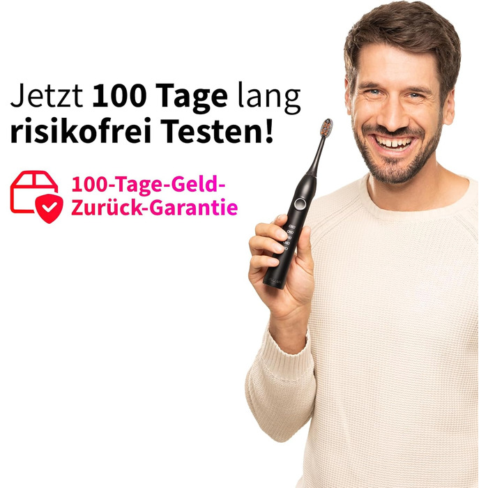 Електрична звукова зубна щітка Gero G3 з чохлом для подорожей та насадкою | 5 режимів чищення, тривалий час роботи акумулятора, білий колір