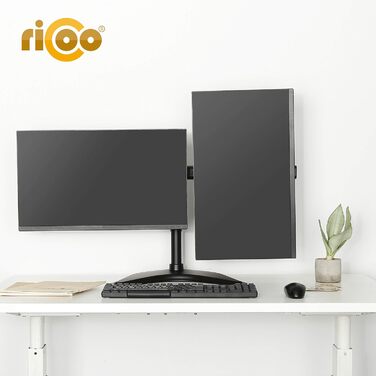 Кріплення для монітора RICOO TS7011: підставка для монітора 12-27 дюймів, кріплення VESA 75/100, настільний кріплення для комп'ютера