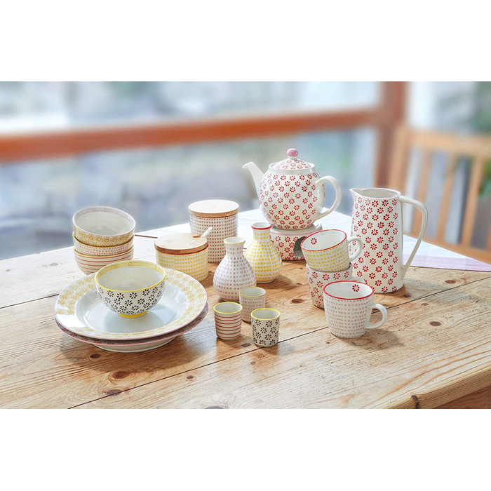 Кружка Bloomingville Susie Retro, керамічна, червона, 800 мл, 17 см висота