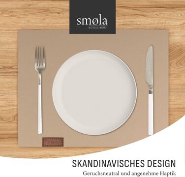 Набір Smøla з 12 елементів: фетровий сервізний комплект з підставками для посуду | Темно-сірий, миється | Декор для столу