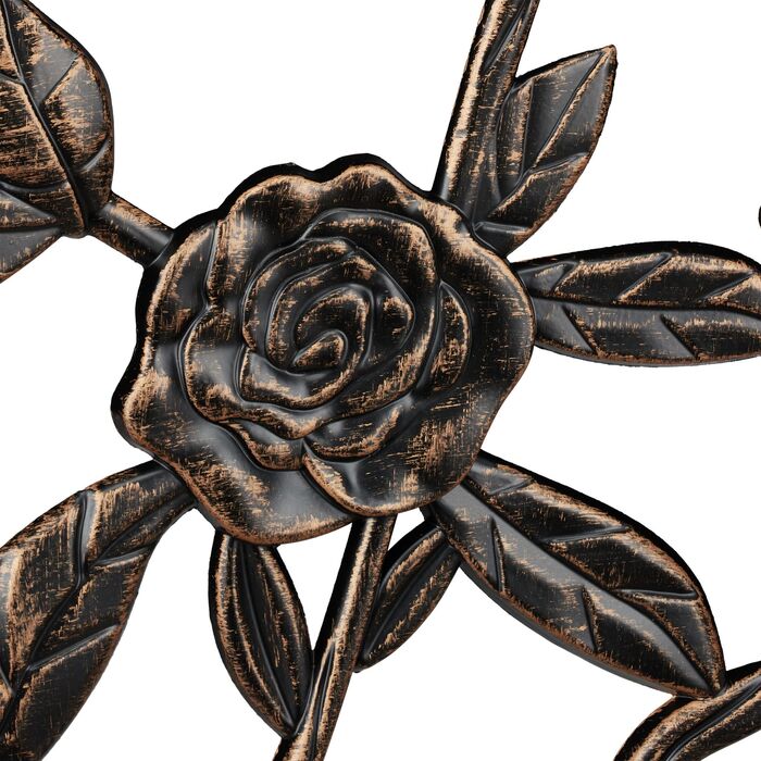 Relaxdays Лавки для саду в стилі вінтаж, з декором у вигляді троянд