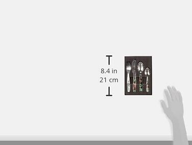 Набір дитячого посуду ZWILLING Jungle Kinderbesteck, 4 шт., з кольоровими джунглівськими мотивами, для дітей від 3 років, нержавіюча сталь 18/10