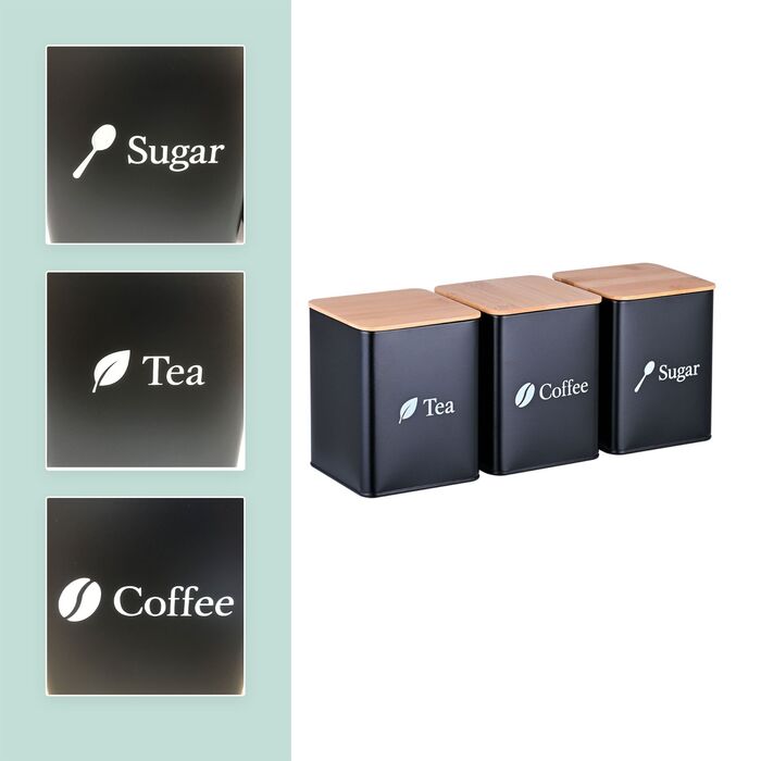 Набір з 3 квадратних контейнерів для зберігання Relaxdays